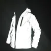 2023 mujeres chaqueta reflectante hombres niñas luz brillante abrigo niños hip hop streetwear monopatín impermeable outwear sudaderas con capucha 231220