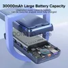 휴대 전화 전력 은행 Qoovi Power Bank 30000mAh 외부 배터리 용량 PD 65W 빠른 충전 휴대용 충전기 전원 뱅크 iPhone iPhone Samsung J231220