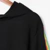 Women S Hoodies Long Sleeve Striped Cropped Hoodie Solid Color Drop Shoulder Sweatshirt High Street Hip Hop Style Jumper Hooded Ropa De