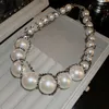 Choker Vintage Hiperbole Cyrcon łańcuch Enwind Pearl Naszyjniki dla kobiet dziewczęta moda elegancka nośna biżuteria ślubna akcesoria