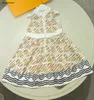 New child dresses high quality Sleeveless baby dress Size 110-160 designer girl skirt Pattern full print toddler frock Dec10