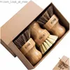 Pennello per pulizia cucina spazzola per la pulizia di Sisal Nanmao Bamboo manico corto piatti rotondi piatti per la pulizia di vaso di pulizia di pulizia di pulizia di lavaggio Spec Q231220