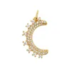 Colliers pendants Luxury Colorful Moon Gold plaqué CZ CUBIC ZICCONIA Half Circle Crescent Fashion Bijoux pour femmes Collier Accessoires