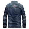 Giacche da uomo Moda primaverile da uomo Giacca di jeans Giacca di jeans militare Marchio di alta qualità Maschile Bomber invernale Capispalla Cappotti Plus Size 4XLL231026