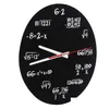 Wall Clocks Math Clock Formas Quiz In Black And White Unique Equation For Home Office Drop Delivery Garden Decor Dhdvt