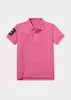 Polo con solapa de color liso, camisa grande de manga corta para niños, ropa informal bordada de algodón puro para hombres 231220