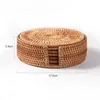 Vietnam autumn rattan woven coaster set tea mat cup holder tea ceremony tea set iron pot heat insulation mat pot holder purple clay pot holder