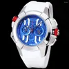 Relógios de pulso de alto nível luxo jb aço inoxidável de alta qualidade relógio masculino quartzo pulseira de silicone círculo cerâmico
