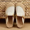 Dress Shoes Ethnic Style Vintage Women Slipper Spring Summer Flat Shoe Linen Shoes Soft Sole Walking Sandal Ladies Shoes Flat Shoes 231219