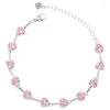 ネックレスイヤリングセットZhukou Pink Heart for Women Stones Bracelets Gold Nobleディナーパーティー卸売VL315