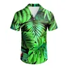 Men's Casual Shirts Men Hawaiian Aloha Lapel Button Abstract Print Summer Short Sleeve Fashion Top Blouse Male Holiday Travel Wear