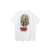 A BATHING APE SAKURA PHOTO APE HEAD TEE Weißes und schwarzes T-Shirt für Herren