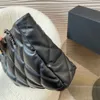 Sacola de alta qualidade feminina preta grande sacola designer luxo 19 bolsa de grande capacidade portátil saco de compras macio marca letras correntes bolsas de luxo