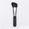 Makeup Brushes Angled Blush Concealer Contour Loose Powder Facial Smudge Brush Soft Animal Hair Wooden Handle Salon Quality Drop Deliv Dh0Yz