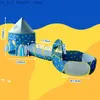 Toy Tents Child Tunnel Spaceship 3 In 1 Tent House Play Toy Foldable Children Crawling Portable Ocean Pool Little House Pretend Toy Gifts Q231220