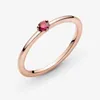 Cluster-Ringe LR Bunter Edelstein PAN Dünner Sterlingsilberring für Frauen Hochzeit Verlobungsversprechen Geschenk Rosévergoldet 925 Schmuck