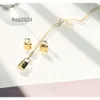 Lyxdesigner män kvinnor älskar låsbrev v hänge halsband 316l rostfritt stål 18k guld silver rose graverade smycken set för flickor kvinnor