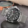 OmegWatch Luxe ontwerper Omegwatches Quartz WatchSeries Stalen band herenkalender met vijf naalden, volledig werkend horloge
