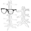 Plaques décoratives 2 PCS Lunettes Eyes Holders Stand Stand Eyewear Display Rack Plastic Sunglasses