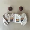 Pullover Autumn Kids Cloths Girls Cute Cake Pattern Hoodie Boys Sweatshirt Fashion Children Outterwearl231215