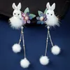 Hair Clips 2pcs D Plush Tassel Hairpin Cute Flower Barrettes Chinese Hanfu Accessories Jewelry Gift For Women