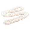 Design 10-11mm 82 cm perle d'eau douce blanche grand pain cuit à la vapeur perles rondes collier de perles chaîne de pull bijoux de mode 271Z