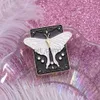 Broche en émail de papillon arc-en-ciel créatif Oui ou non Insecte de lune papillon papillon tarot métal badge punk épingles à revers bijou