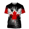 Herr t shirts canada bäver skjorta flagga 3d tryck streetwear man kvinna o-hals t-shirts harajuku tees toppar barnkläder