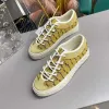 Luxe ontwerpers dames herenschoen Italië groene en rode webstreep rubberen zool stretch katoen heren sneakers 13