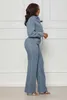 Pantalon de deux pièces pour femmes Streetwear Jean 2 ensembles femmes tenue automne Y2K vêtements veste en jean haut et pantalon ensemble de survêtement de mode