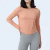 AL Joga koszulki sportowe damskie bluzka joga ubrania jogi długotropijany Top Fitness 2232 moda