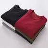 Men's Thermal Underwear 2pcs Thermal Underwear Shirt V O Neck Plus Size 5XL Long Sleeve Tshirts Fitness Solid Shirt Autumn Winter Soft Velvet Pullover 231220