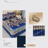 Bedspread 3 Pcs Set Modern Royal Blue Bedspread on The Bed Skirt Machine Washable Sheets Bed with Elastic Band for Queen King Size 231219