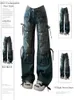 Jeans femininos outono inverno mulheres americana vintage denim calças de carga trashy y2k baggy grunge kpop 2000s estética goth harajuku gyaru