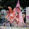 Feito à mão de alta qualidade casamento palco shopping decoração flor de papel artificial enorme grande flor gigante para janela de loja de casamento festa em casa evento ano novo decoração chrimas