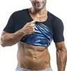 Men's Body Shaper Sauna Shirt Workout Tank Top Waist Trainer Shapewear Slimming Compression Workout Sweat Enhancing Vest 231219