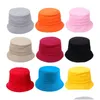 Caps Hats Blank Kids Bucket Baby Boys Girls Plain Fishing Hat Cotton Sun Breathable Summer Beach Drop Delivery Maternity Accessories Dhgte