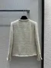 Milan Runway Jackets 2024 Ny Spring Crew Neck Long Sleeve Märke samma stil Rockar Women's Designer Tops 1220-8