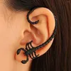 Rücken Ohrringe Dunkelschwarz Punk Skorpion Ohrclip Für Frauen Mädchen Mode Gothic Piercing Manschette Ohrbügel Zubehör Goth Rock Schmuck