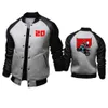 Herren Baseball Mäntel Patchwork PU Ärmel Stehkragen Jacken Fabio Quartararo Motorrad Fahrer Racing Oberbekleidung Sportbekleidung