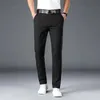 Roupas de marca outono conjunto reto calças de negócios masculinas preto puro azul sólido grosso formal tamanho 40 231220