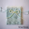 Gift Wrap 10pcs 9.5x12cm Cotton Flower Easter Wedding Party Valentine's Day Jewelry Box Lace Pouch