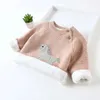 Trui IENENS Kinderen Jongens Meisjes Truien Kleding Baby Peuter Warme Trui Jassen Kinderen Cartoon Dikker Tops Wol Truien Kleding L23121511