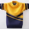 Pullover Children's Clothing Fashion Cotton Clothing Children's Sweater Keep Warm Winter O-Neck Sweater Boys Pullover Knitting SweaterL231215