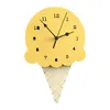 Orologi da parete Orologio in stile nordico a forma di gelato decorativo per soggiorno Decorazioni per la casa per bambini Decorare le stanze dei bambini