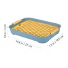 Kitchen Storage Tray Dish Drain Board Water For Drying Pad Capacity Coffee Tea Drip Holder Cup Utility Draining Fruits