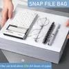 20 Pcs A4 File Bag 18C Transparent Plastic Thick Large Capacity Folder Data Pack Student Office Storage Stationery Label 231220