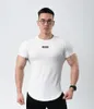 メンズTシャツタイトフィットTシャツコットンショートスリーベスト男性半袖ベスト