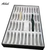 Juwelierschachteln 40 Slot Armreifen Schmuck Schachtel Schwarzes Jade -Armband Display Tablett Stift Abzeichen Organizer Hülle Packaging Box Showcase 231219