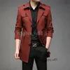 남자 트렌치 코트 스프링 남성 패션 잉글랜드 스타일 롱 남성 캐주얼 겉옷 재킷 윈터 브랜드 의류 2023 295